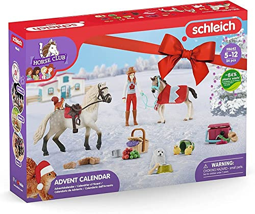 Schleich 98643 Adventskalender Farm World 2022, für Kinder ab 3 Jahren, für Bauernhof-Fans mit Einer menschlichen Spielfigur, Tieren und Einer Menge Zubehör