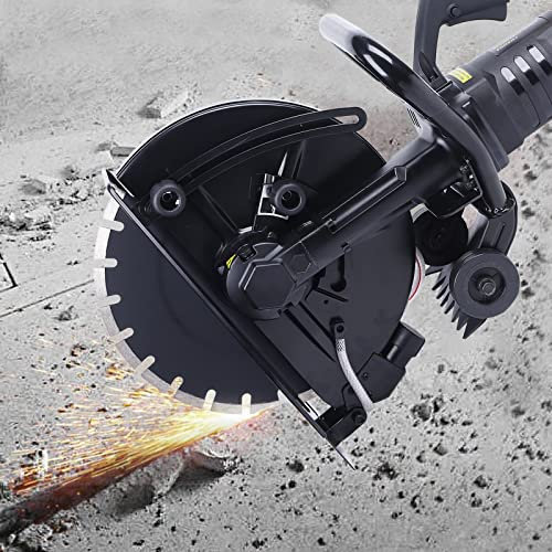 Cortador de hormigón de 2800 W, 350 mm, fresadora de hormigón de 90°, eliminación de polvo atomizada, profundidad de ranura 10 cm, grosor 13,2 mm, longitud del cable 4 m