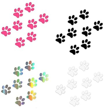 SYQZMYA 32er Set Hundepfoten Aufkleber,Autoaufkleber Hund,Aufkleber Auto Hund,Wasserdicht Hunde Pfoten Druck Aufkleber,Personalisiert Hundepfoten Aufkleber,für Auto Motorrad Wand Laptop Möbel