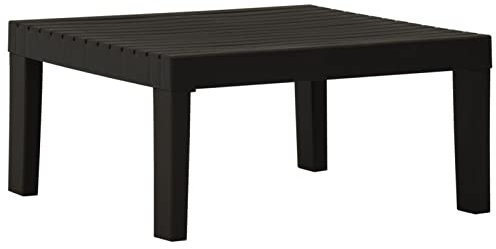 Homgoday Mesita de Jardín Ligera y Resistente - Mesa de Plástico para Exterior con Diseño Moderno