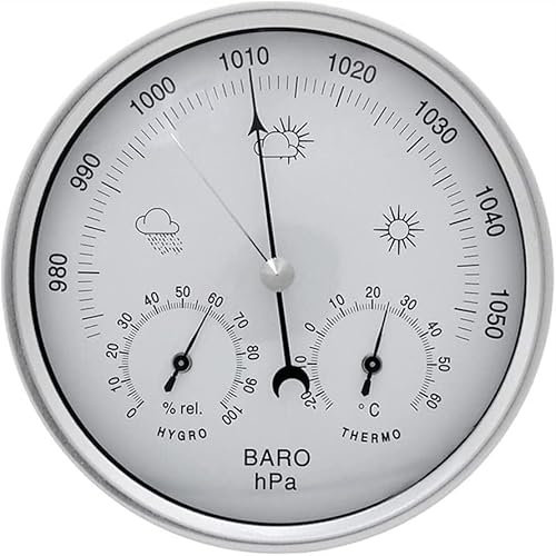 ZzzaNa Barómetro, estación meteorológica tradicional Estación meteorológica tradicional Barómetro tradicional Estación meteorológica analógica, barómetro meteorológico, barómetro for exteriores Baróme