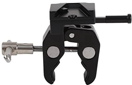 Adaptateur de Batterie V Lock avec Pince de Crabe, Plaque de en Alliage D'aluminium V avec Accessoires Pinces de Tiges de Table pour Trépied Support de Lumière