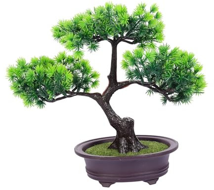 Amosfun Einladende Kiefernornamente Künstliches Grün Künstliche Topfkiefer Künstliche Pflanze Künstliche Pflanze Künstliche Pflanze Dekor Künstliche Bonsai-Pflanze Künstlicher