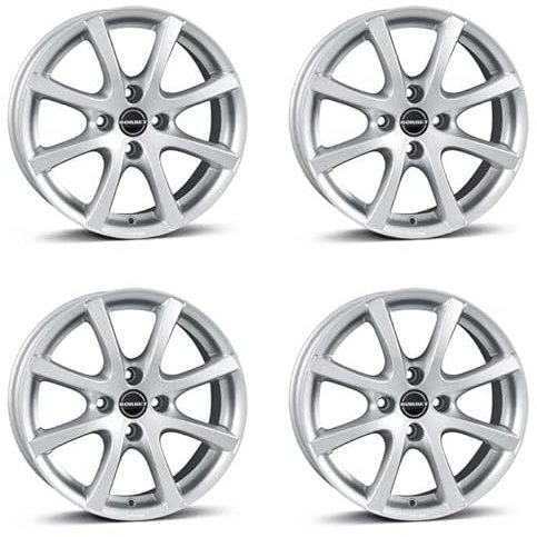 4x Borbet Felgen LV4 5.5x15 ET45 4x100 crystal silver kompatibel mit Dacia Logan Sandero