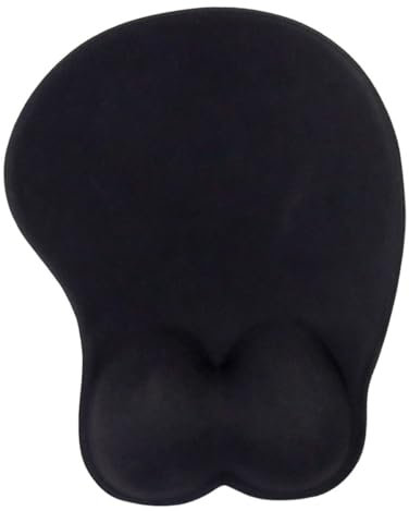 TOGEVAL Tapis De Ergonomique avec Repose-Poignet Silicone Anti-dérapant Tapis De Bureau Confortable pour Pc Et Gaming Noir
