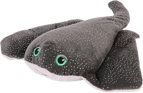 Warmies Manta Ray Große Größe, Vollständig Mikrowellengeeignet und Gewichtetes Kuscheltier für Angst, Im Gefrierschrank kühlen oder in der Mikrowelle erwärmen, Weiches Wärmekissen