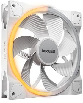 be quiet! Light Wings 140mm PWM Reverse White, 7 invertierte Lüfterblätter, hoher Airflow, ideal für die Seite oder am Boden des Gehäuses, ARGB-Beleuchtung, vielzählige Farben, sehr leiser Betrieb