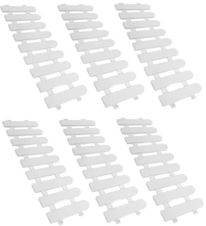 Abaodam 6pcs White Plastic Pet Safety Fence Panels, 50cm X 13cm Small Outdoor Tortoise Enclosure Garden Landscape Barrier for Outdoor Tortoise and Small Animal Playpen