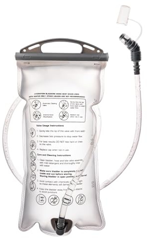 TRIWONDER Sacca Acqua da 1,5 / 2 / 3 L Borsa d'Idratazione Senza BPA Borraccia Morbida con Tubo Sacca Idrica Soft Flask per Zaino Corsa Escursioni Trekking MTB Bici (Bianco, 1,5 Litri)