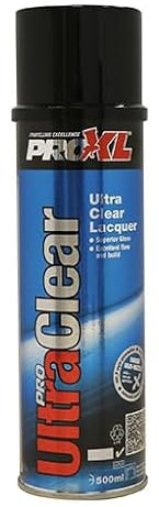 UltraClear Gloss Lacquer Spray, 500ml, Clear Professional Finish, Fast-Drying Aerosol for Multiple Surfaces - ProXL