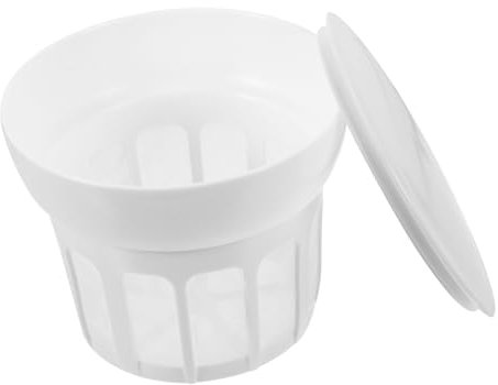 GRIRIW Colador para Yogur con Tapa Filtro de Yogur Reutilizable para Queso y Salsas para Preparaciones Caseras y Filtrar Leche Vegetal