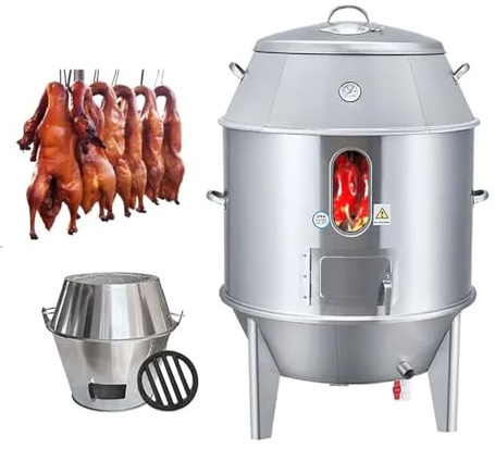 Kommerzieller Entenbräter aus Edelstahl mit Temperaturanzeige und Sichtfenster, ideal zum Braten von Hähnchen, Ente, Truthahn und anderem Fleisch