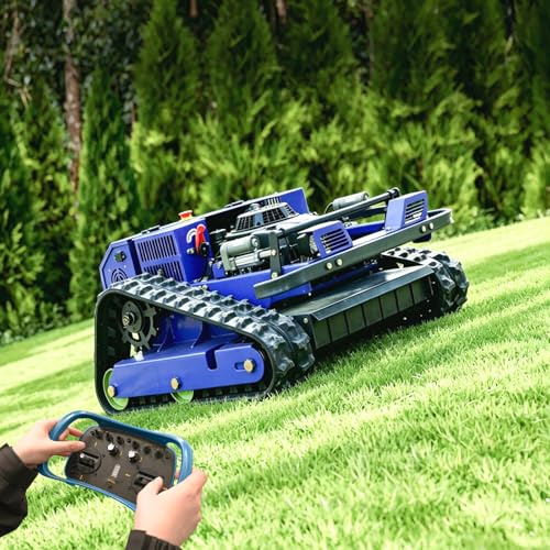 Robot Tosaerba telecomandato su ciniglia, dotato di lama da neve, 4 x 4, ibrido di olio-elettrico, per terreni incidenti e decespugliamento