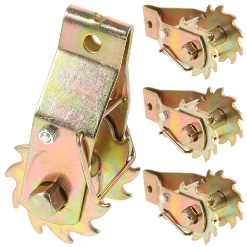 Milisten 4 Tensores de Alambre de Acero Inoxidable Engranaje, Mini Cabrestante de Alta Resistencia para Cercas Agrícolas, Herramienta Tensora de Cables para Uso Exterior, Kit de 4