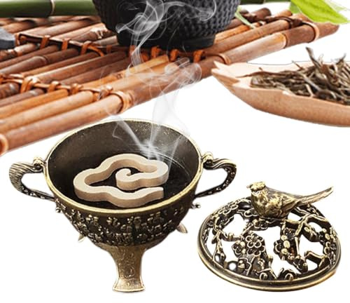 Rökelsekar päronformat aromaterapiställ tillverkat av legeringsmaterial för | Metallrökelsebrännare hemma, meditation, yoga, spa, ritual, entusiaster, kontor,