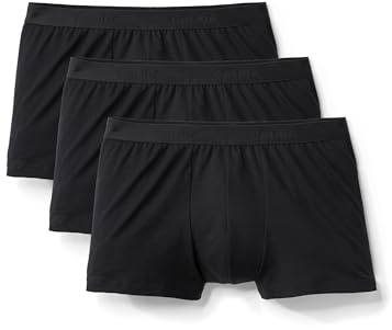 CALIDA Natural Benefit Boxershorts för män, i 3-pack, mjukt elastiskt midjeband, svart, 46-48
