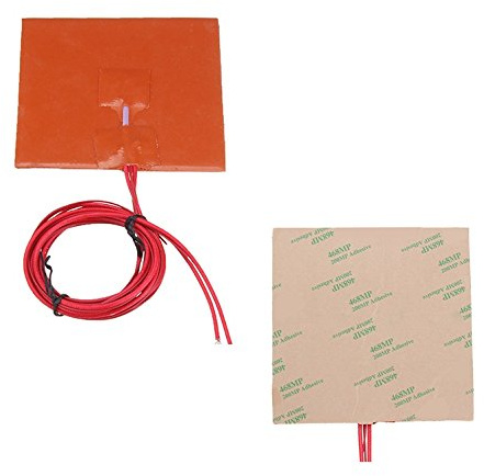 ExcLent 100 * 100Mm 12V 50W Silicone Heated Bed Heating Pad W/Thermistor for 3D Printer