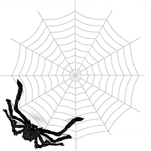 AWOCAN Halloween Dekorationen Riesen Spinnennetz Dekorationen für Indoor Outdoor Halloween Dekoration Hof Partys Supplies (B)