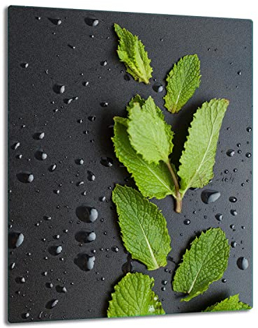 TMK ArtDeko Herdabdeckplatte 1 Teilig 40x52 cm - Spritzschutz Herdabdeckung – Herdschutz aus Sicherheitsglas – Robust, Hygienisch & Rutschfest– Schutz für Induktion, Ceran, Gas & Elektro