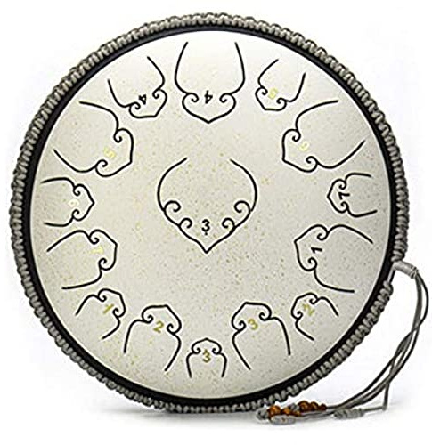 Stahlzungentrommel - Zungentrommel 14 Noten 15 Zoll Tongue Drum Steel Groß Ätherische Trommel Percussion Instrument Handtrommel Hand pan Drum Zum Musikliebhaber,Yoga