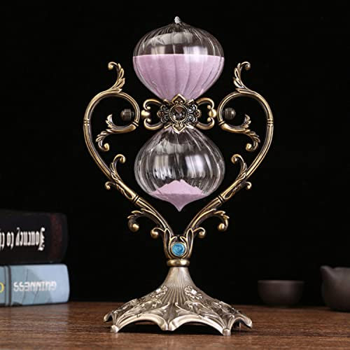 Sanduhr Timer, 30 Minuten Sanduhr, Glas Sanduhr, Stundenbrille Deko, Sanduhr, Sanduhr, Großes Messing Stundenglas für Geschenke, Hochzeit, Zuhause, Schreibtisch, Bürodekoration