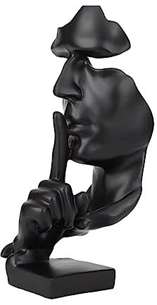 Moaobooh Modern Minimalistisk Abstrakt Skulptur - Hantverk Dekoration för Vardagsrum, Vinskåp, Sovrum, Kontor (Svart)