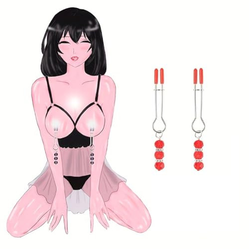 Le clip en silicone à chaîne métallique améliore la sensibilité et le plaisir dans les jeux intimes