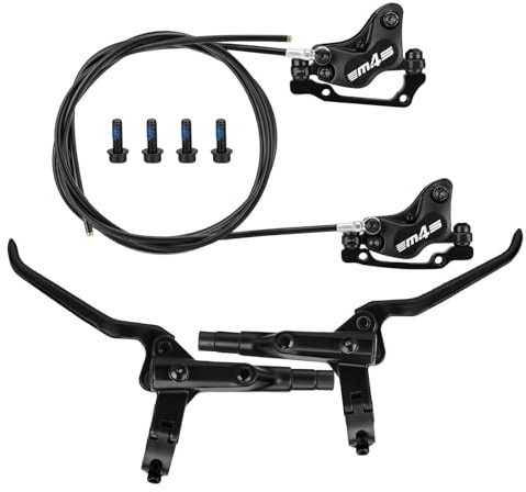 Monozoz Hydraulische für Fahrräder, hydraulische Mountainbikes – 2 Scheibenbremsen für Fahrräder mit Vier Kolben, Bremsset, Links 850 mm, hinten rechts 1600 mm für Fahrräder