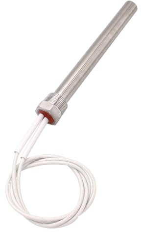 240V Cartridge Heater SUS304 Immersion Heating Element 3/4 Thread Heating Rod 500w/1250w/1500w/2kw Water Tank Part(1500W 19x180mm)