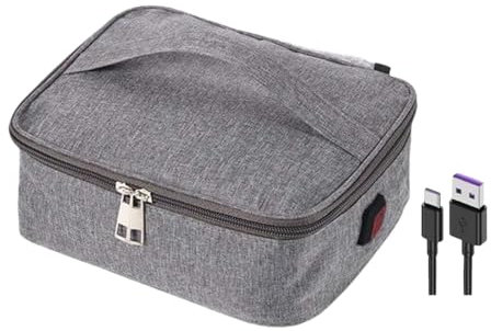 Folpus Mini scaldavivande Portatile, USB, Comodo, Borsa riscaldante per Alimenti, scaldavivande, Contenitore per Il Pranzo riscaldato per Picnic, Ufficio, 3 Impostazioni di Temperatura