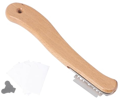 OFFSCH Couteau à Pain Acier Inoxydable Avec Poignée Bois Ergonomique Trancheuse Pâtisserie Remplaçable Lames Pour Découpe Pâte Baguette Et Cake