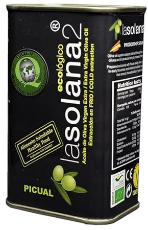 LASOLANA2 | Aceite de Oliva Virgen Extra Picual Ecológico - Lata 500 ml.