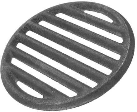 FONDOTIN Runder Grillrost Aus Gusseisen Hitzebeständig Multifunktionales Bbq-grillzubehör Für Holzkohle Und Feuerstellen Langlebig Und Pflegeleicht Für Outdoor-cooking