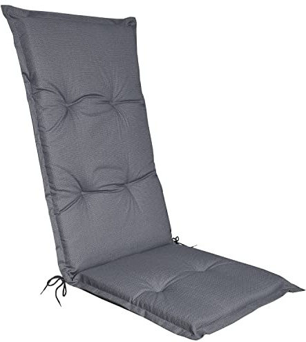 Waidmeister Hochlehner Auflage Naxos für Gartenstühle 118x49 cm (1, Grau)