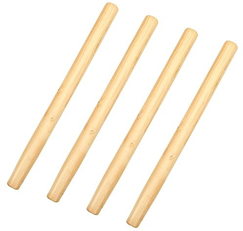 Yardwe Manici in Legno Antiscivolo Per Utensili Da Giardino, Set Da 4 Pezzi (35-40 Cm), Sostituzione Manico Per Pala, e, Impugnatura Ergonomica e Resistente