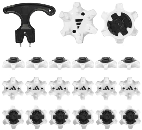 Oiieco 20 Pcs Golf Shoe Spikes Replacement Cleats with 1 Pcs Wrench Easy Installation, Traction Studs for Stability & Comfort, Golf Shoe Accessories for Men & Women
