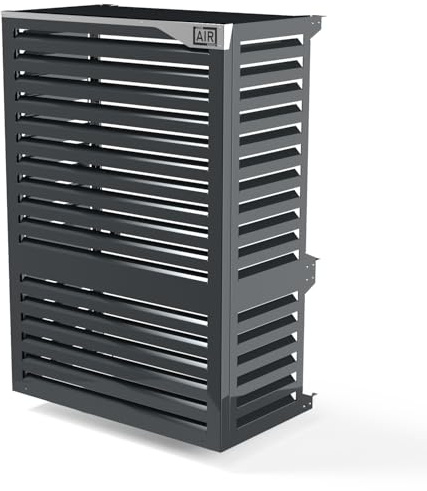 Box Air Klima Big Blade VL Antracite – Copri Climatizzatore Esterno in Alluminio Composito e Telaio INOX 316, Installazione a Parete, 105×150×59 cm – Copertura Verticale