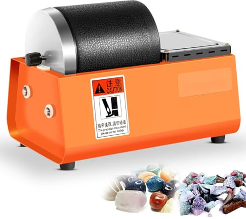 Electric Rock - Kit lucidatrice per tumbler con velocità regolabile, vibrazione uniforme, basso rumore per lucidare cristalli, pietra, vetro, metallo