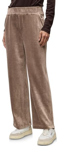 Street One 3716566 Pantalones de Pana de Pierna Recta, Marrón de Seda, 42W / 30L Mujeres