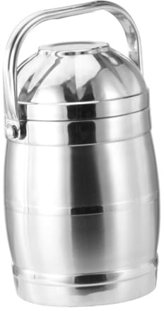 Hemobllo Boîte à Lunch Isotherme Inoxydable Double Paroi 2,2l Couvercle Étanche Bol à Riz Portable Récipient Petit-déjeuner Contenant Pour Aliments Chauds Scolaire