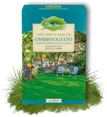 VitaSana Semi per Prato Ombreggiato – Tappeto Erboso Selezionato | Crescita Lenta e Costante, Ideale per Zone d’Ombra, Bassa Manutenzione, Resistente e Versatile | 1 kg per 50 m²