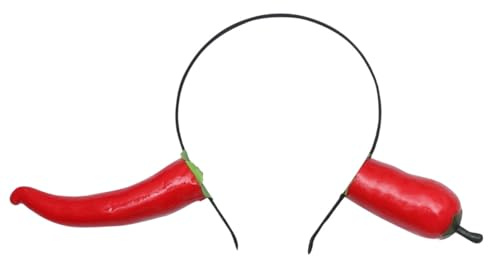 Gogogmee Lustiger Party Kopfschmuck für Erwachsene Roter Paprika Haarreif aus Schaumstoff Leichter und Fester Halt Accessoire für Cosplay und Performance Partys
