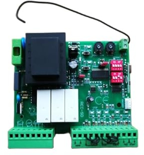 Tarjeta de Control, Placa de Circuito Controlador Motor Puerta, Tarjeta electrónica for abridor corredera, Modelo AC 433,92 MHz para abrepuertas(1 Remote)