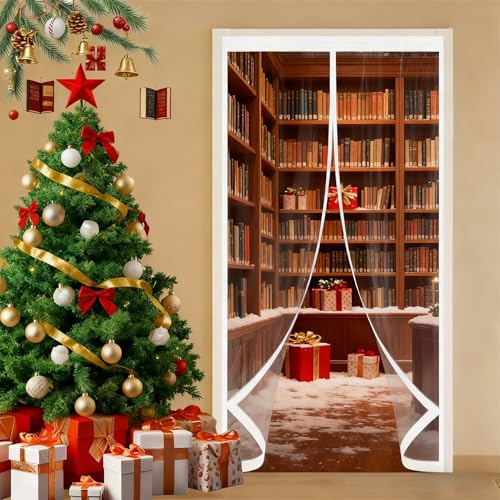 Thermal Insulated Door Curtain 115 x 155 cm Soundproofing, Thermal, Waterproof, Windproof, Blackout, Multi-Sized Door Curtain for Winter Windproof for Balcony Patio, A