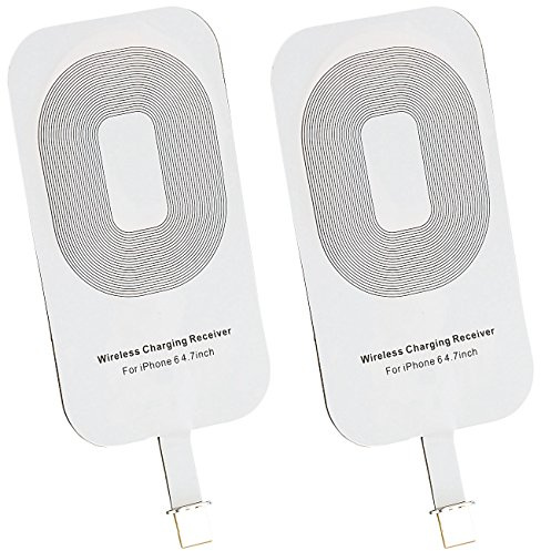 Callstel Wireless Charging: Qi-komp. Receiver-Pad kompatibel mit iPhone 6/7/s und iPhone 6/7/s Plus - 2er Set (Wireless Charging Receiver, Qi Induktions-Ladegerät, Ihr)