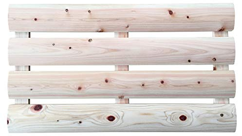 Hinoki Dusch- und Badematte aus Holz, 61 x 35,6 cm, nachhaltiges Wabi-Sabi-Design | Hergestellt aus japanischem Zypressenholz, feiert einzigartigen natürlichen Charakter
