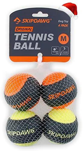 SKIPDAWG Tennis Lot de 4 balles de Tennis 170 g