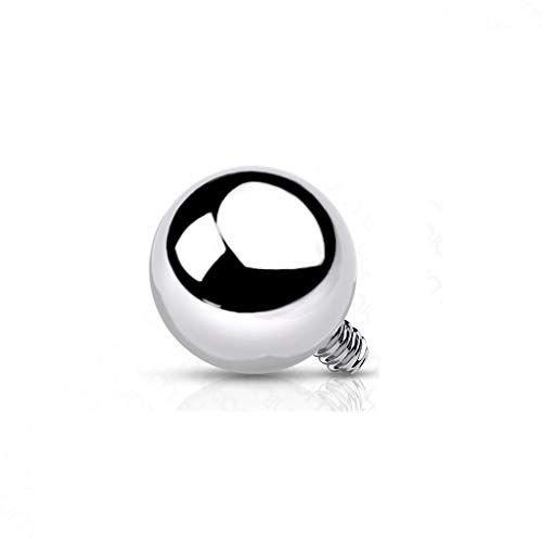Paula & Fritz® Aufsatz-Dermal Anchor Kugel Titan G23 viele Größen und Gewindestärken Haut-Anker Skin Diver Implantat Bodypiercing Ball