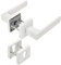 Türdrückergarnitur CUBE weiß für Profilzylinder 120 x 22 mm Vierkant 8 x 8 mm für Eingangstür Rosetten Drückergarnitur von SOTECH