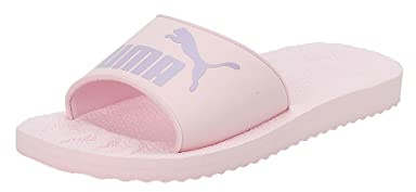 PUMA Purecat Unisex Slide Sandal, Pearl Pink Vivid Violet, 44.5 EU